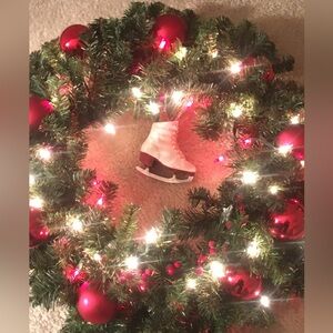 Hand Crafted Lighted Christmas Wreath